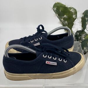 Superga Lace -Up Fashion Sneakers Navy Size 5.5‎